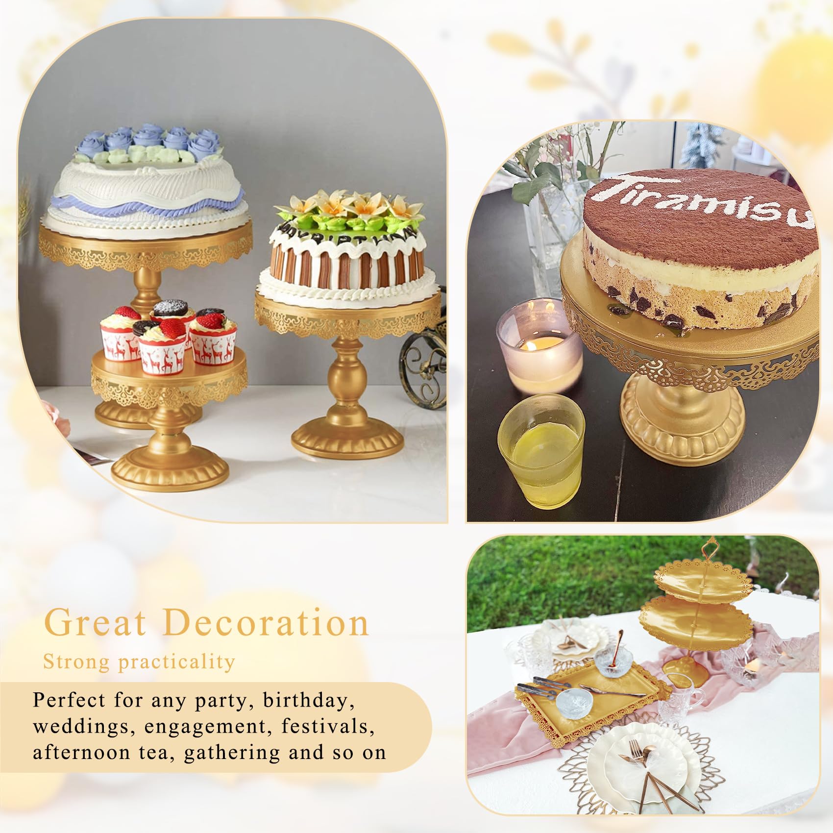 Amazon.com | JALANCY Set of 9 Cake Stands Metal Cupcake Stand Set